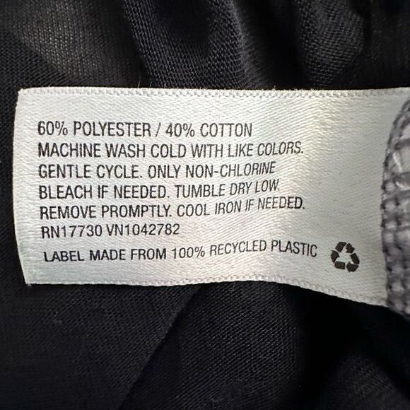 Mossimo Supply Co. High Low Hem Long Sleeve Cotton Blend T-Shirt Black Medium - Picture 4 of 4